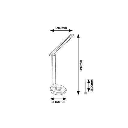 Rabalux - LED RGB Ściemnialna dotykowa lampa stołowa LED/6W/230V 3000/4000/5000K czarny