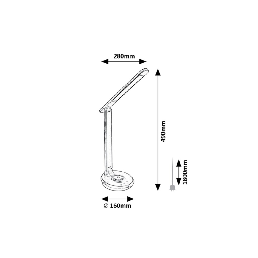 Rabalux - LED RGB Ściemnialna dotykowa lampa stołowa LED/6W/230V 3000/4000/5000K czarny