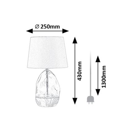 Rabalux - Lampa stołowa 1xE27/40W/230V biała