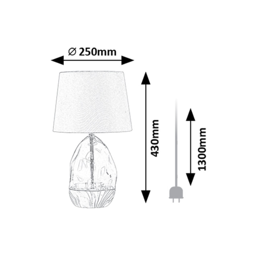 Rabalux - Lampa stołowa 1xE27/40W/230V biała