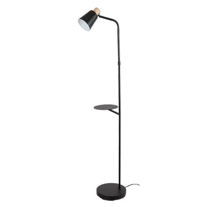 Rabalux - Lampa podłogowa z półką 1xE27/40W/230V czarna
