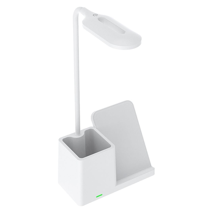 Rabalux - Ściemnialna lampa stołowa LED z ładowaniem bezprzewodowym QI LED/4W/5V 3000/4000/6500K biała