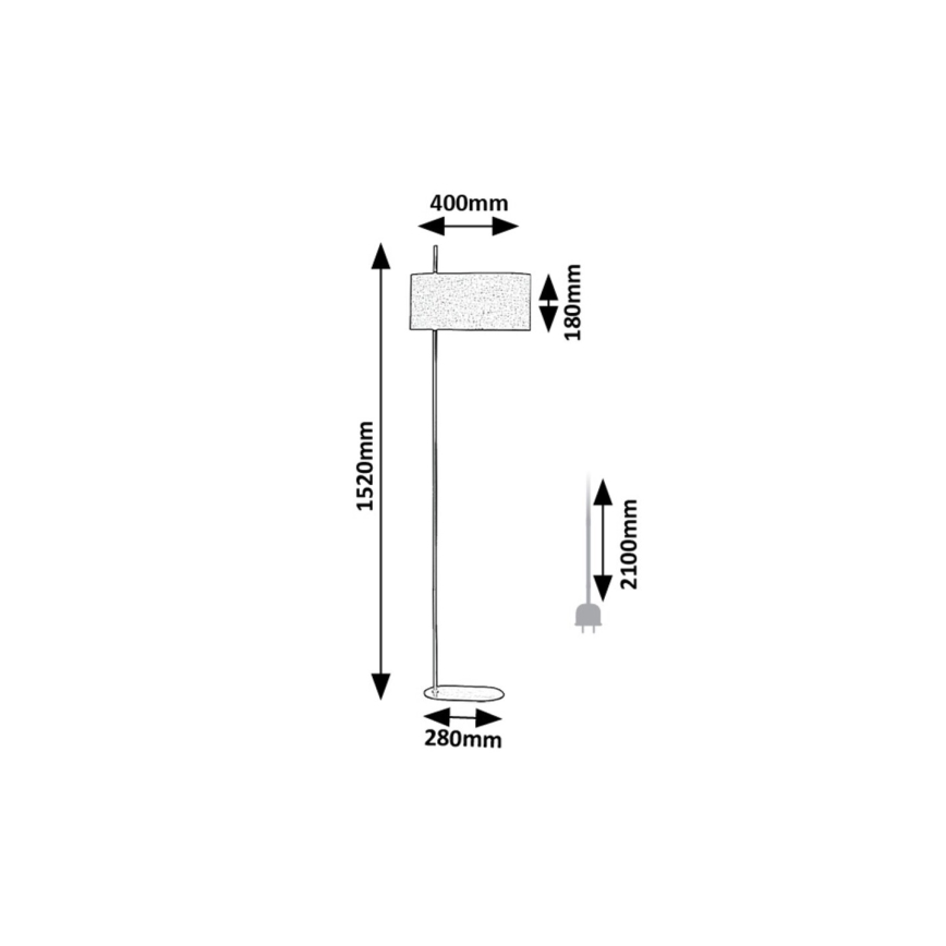Rabalux - Lampa podłogowa 1xE27/40W/230V