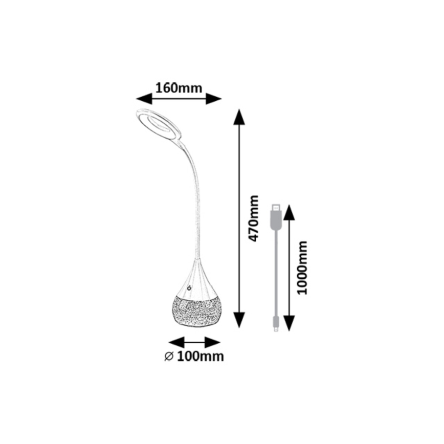 Rabalux - LED RGB Lampa ściemnialna stołowa LED/4W/230V biały