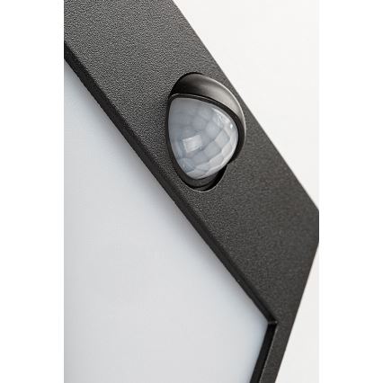 Rabalux - LED zewnętrzna lampa ścienna z czujnikiem LED/12W/230V czarna IP44