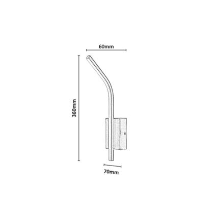 Rabalux - LED kinkiet łazienkowy LED/10W/230V 4000K IP44 antracyt