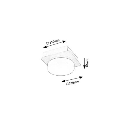 Rabalux - LED Plafon łazienkowy LED/5W/230V IP44 4000K czarne