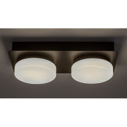 Rabalux - LED Plafon łazienkowy 2xLED/5,5W/230V IP44 czarne