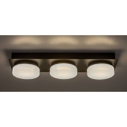Rabalux - LED sufitowa lampa łazienkowa 3xLED/6W/230V IP44 czarna