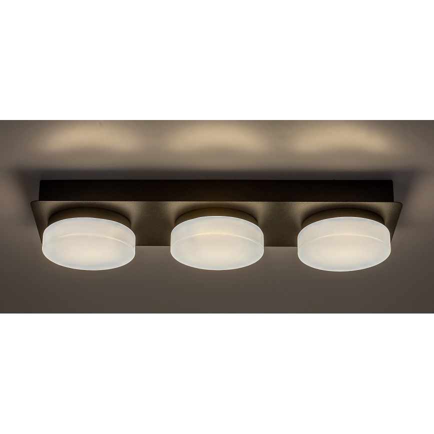Rabalux - LED sufitowa lampa łazienkowa 3xLED/6W/230V IP44 czarna