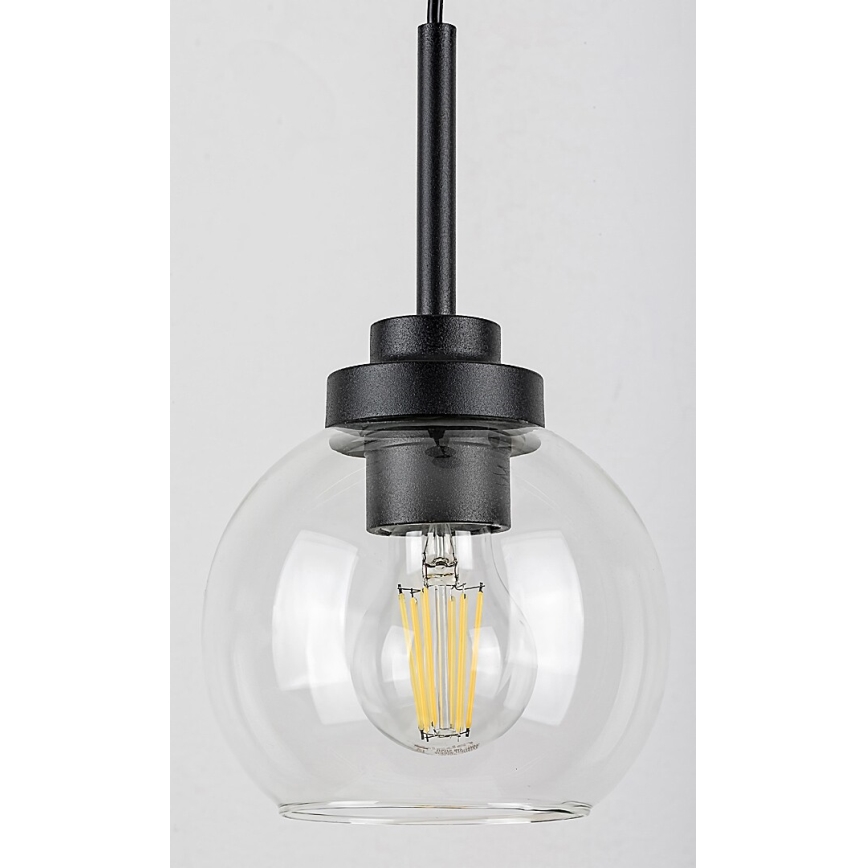 Rabalux - Bathroom żyrandol na lince 1xE27/15W/230V czarne IP44