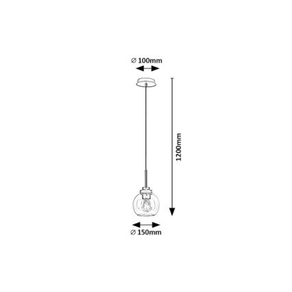 Rabalux - Bathroom żyrandol na lince 1xE27/15W/230V czarne IP44