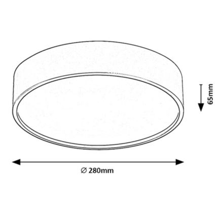 Rabalux - LED Plafon LED/18W/230V IP44 4000K śr. 28 cm czarne