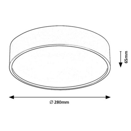 Rabalux - LED Plafon LED/18W/230V IP44 4000K srebrne śr. 28 cm