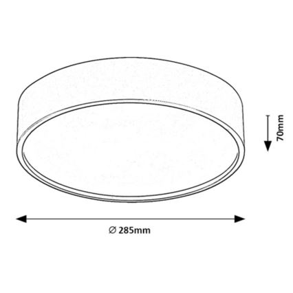 Rabalux - LED Plafon z czujnik LED/19W/230V IP44 4000K śr. 28,5 cm czarne