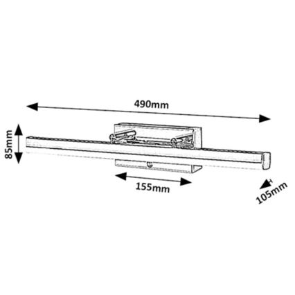 Rabalux - LED Ściemnialne dotykowe oświetlenie lustra LED/13W/230V IP44 3000/4000/6000K 49 cm