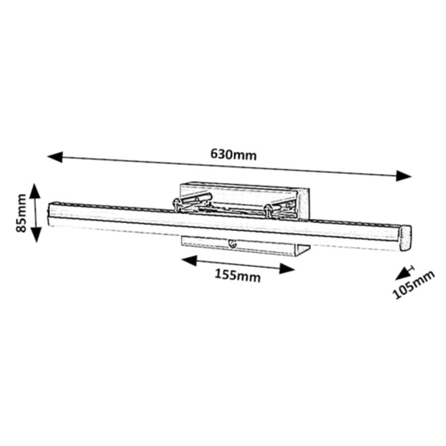 Rabalux - LED dotykowe oświetlenie lustra ściemnialne LED/20W/230V IP44 3000/4000/6000K 63 cm