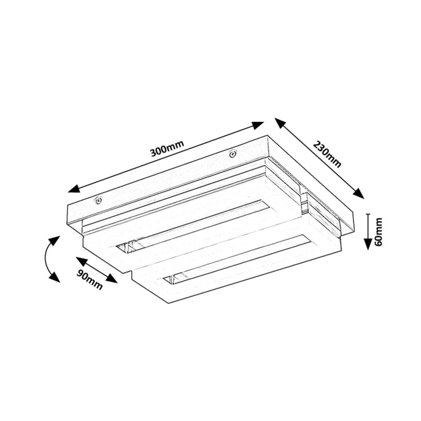 Rabalux - LED Plafon łazienkowy LED/24W/230V 4000K IP44 23x30 cm