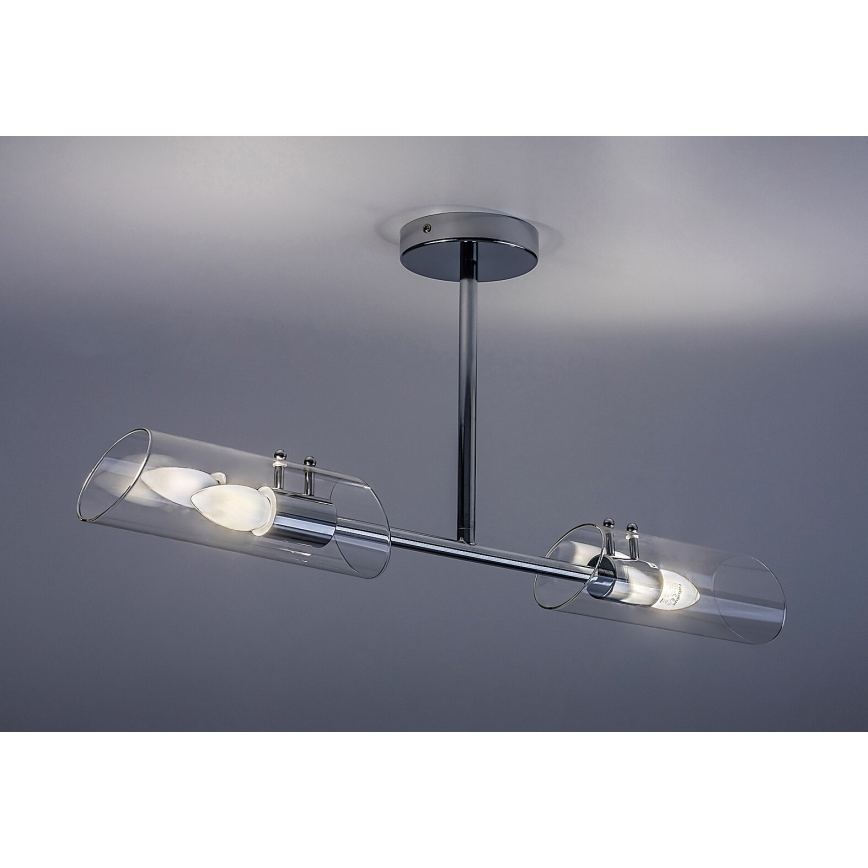 Rabalux - Żyrandol łazienkowy na drążku 2xE14/12W/230V IP44 chrom błyszczący