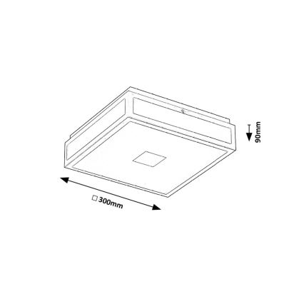 Rabalux - LED Plafon łazienkowy LED/18W/230V IP44 30x30 cm biały