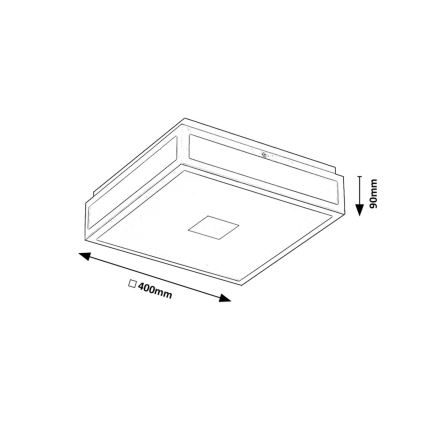 Rabalux - LED Plafon łazienkowy LED/24W/230V IP44 4000K czarny