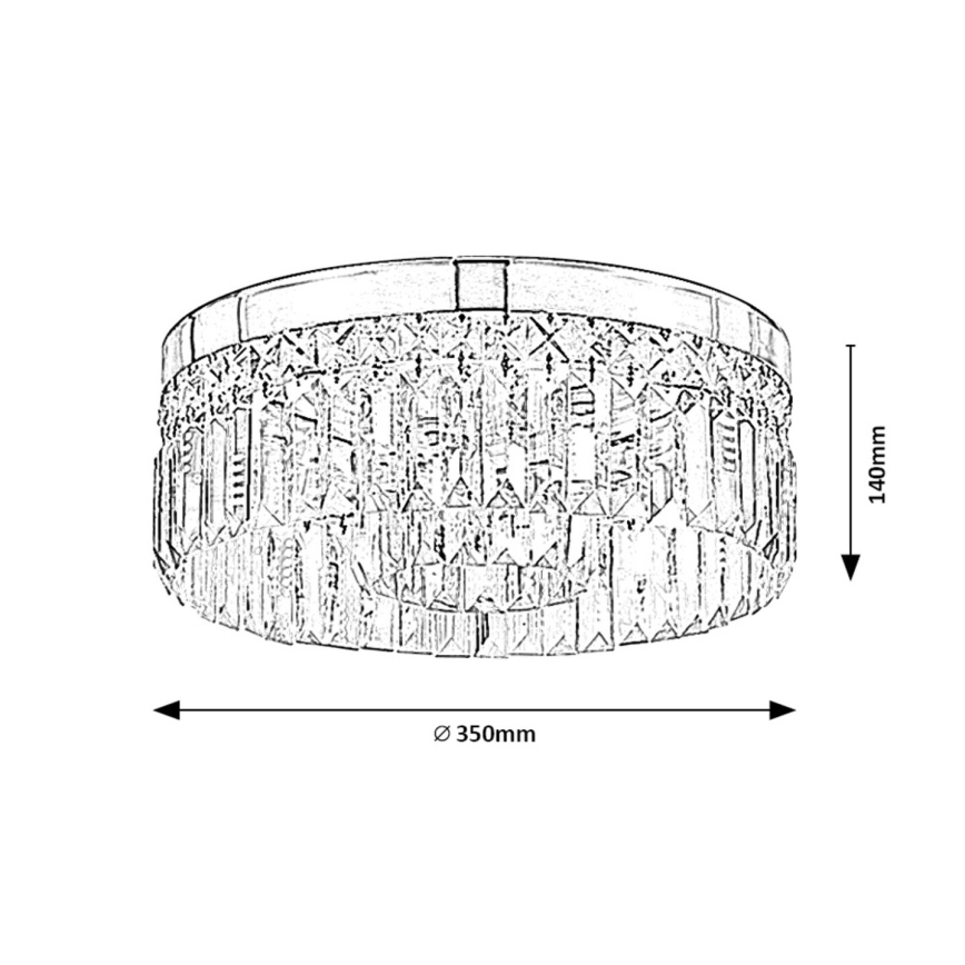 Rabalux - Łazienkowa lampa sufitowa 6xG9/28W/230V IP44 Ø35 cm