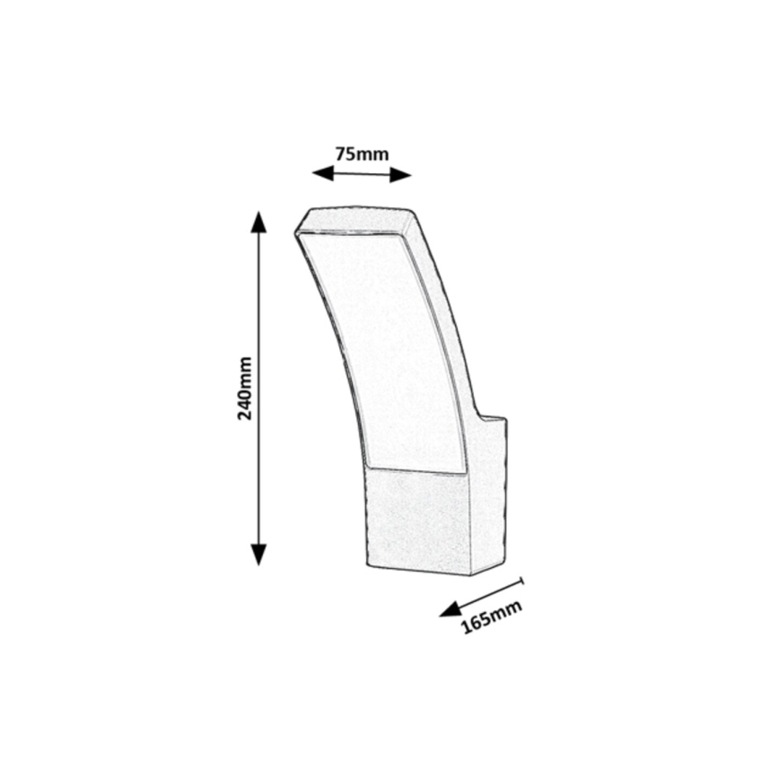 Rabalux - LED Kinkiet zewnętrzny LED/12W/230V IP44