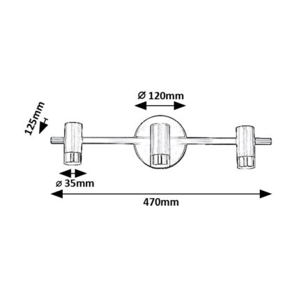 Rabalux - LED Kinkiet punktowy 3xLED/3W/230V 4000K