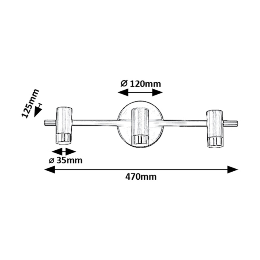 Rabalux - LED Kinkiet punktowy 3xLED/3W/230V 4000K