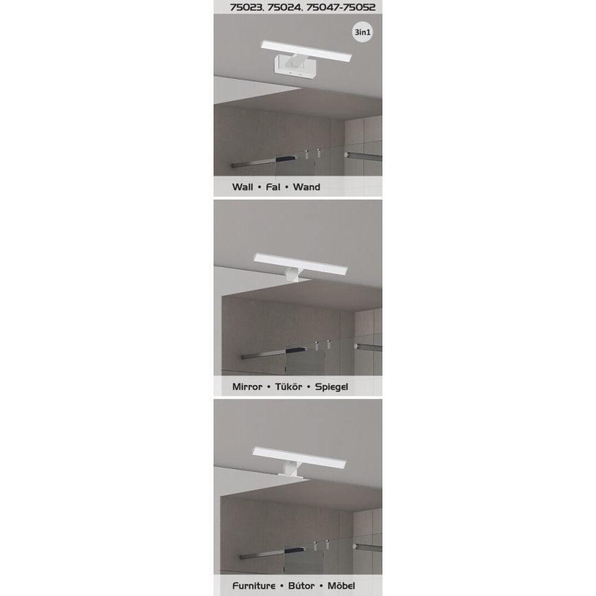 Rabalux - Oświetlenie lustra łazienkowego LED/4W/230V IP44 20 cm błyszczący chrom
