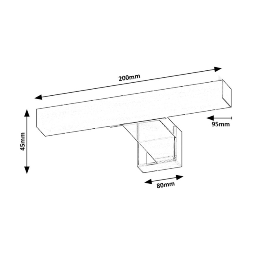 Rabalux - Oświetlenie lustra łazienkowego LED/4W/230V IP44 20 cm błyszczący chrom