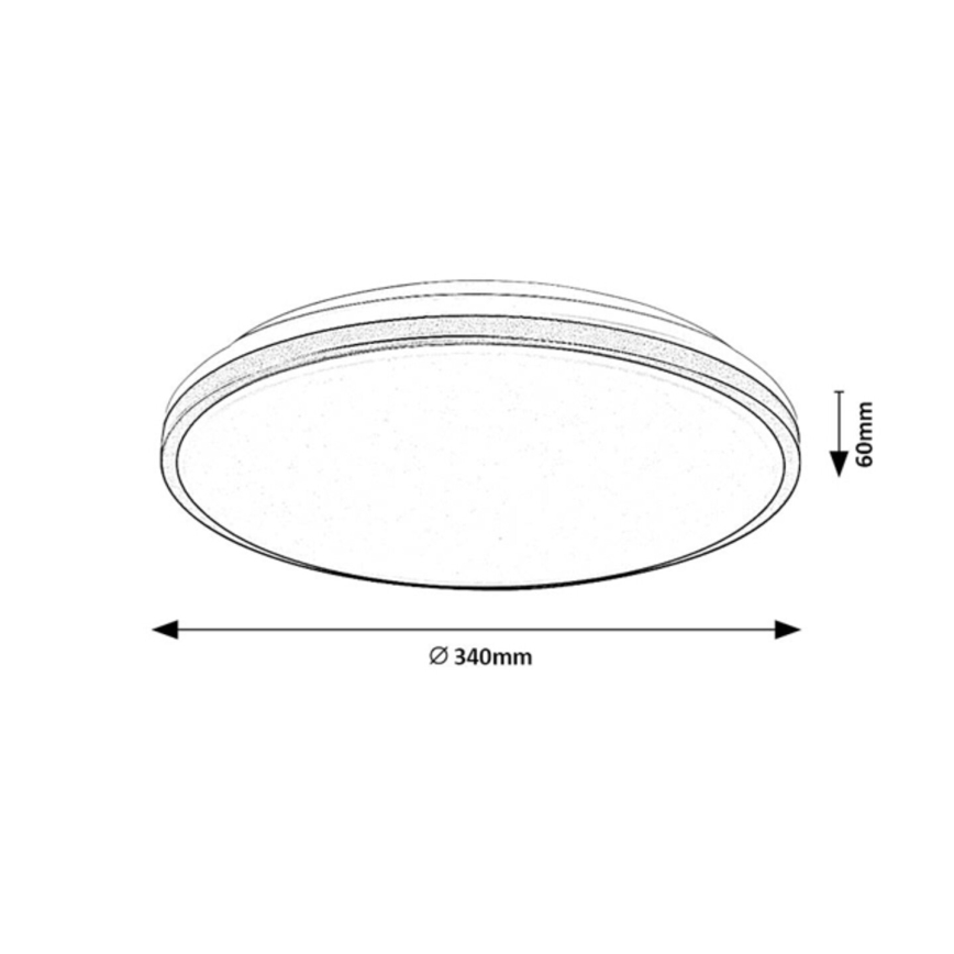 Rabalux - Łazienna lampa sufitowa LED/18W/230V IP44 śr. 34 cm