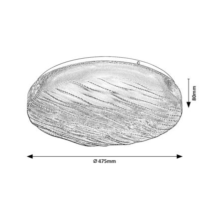 Rabalux - LED łazienkowa oprawa sufitowa LED/36W/230V IP44 4000K śr. 47,5 cm