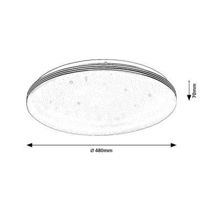 Rabalux - LED plafon łazienkowy LED/40W/230V IP44 4000K śr. 48 cm