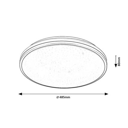 Rabalux - Plafon łazienkowy LED 40W/230V IP44 4000K, śr. 48,5 cm
