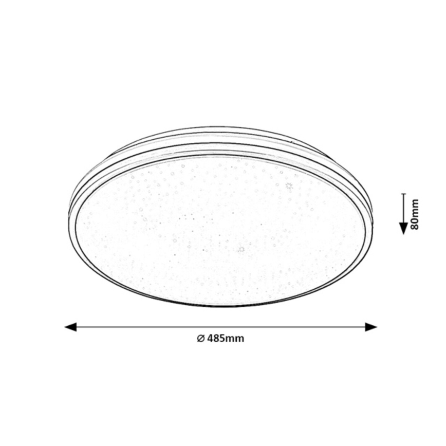 Rabalux - Plafon łazienkowy LED 40W/230V IP44 4000K, śr. 48,5 cm