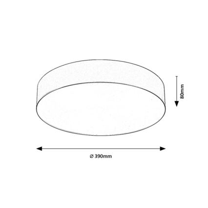 Rabalux - Zewnętrzna oprawa sufitowa 3xE27/9W/230V śr. 39 cm IP43 czarna