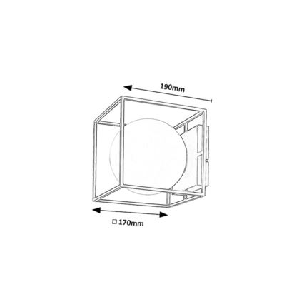 Rabalux - Zewnętrzna lampa ścienna 1xE14/15W/230V IP44 czarna