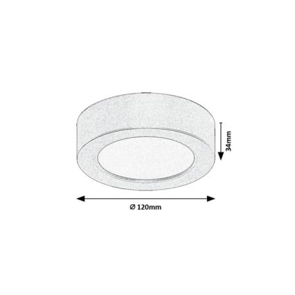 Rabalux - Oprawa sufitowa łazienkowa LED/7W/230V Ø 12 cm IP44 czarna