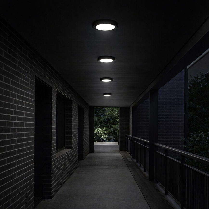 Rabalux - LED plafon łazienkowy LED/24W/230V śr. 22 cm IP44 czarny