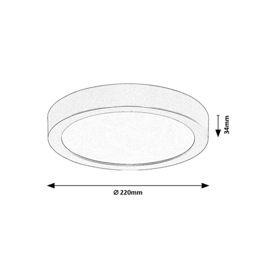Rabalux - LED plafon łazienkowy LED/24W/230V śr. 22 cm IP44 czarny