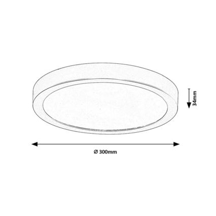 Rabalux - LED plafon łazienkowy LED/30W/230V śr. 30 cm IP44 złoty