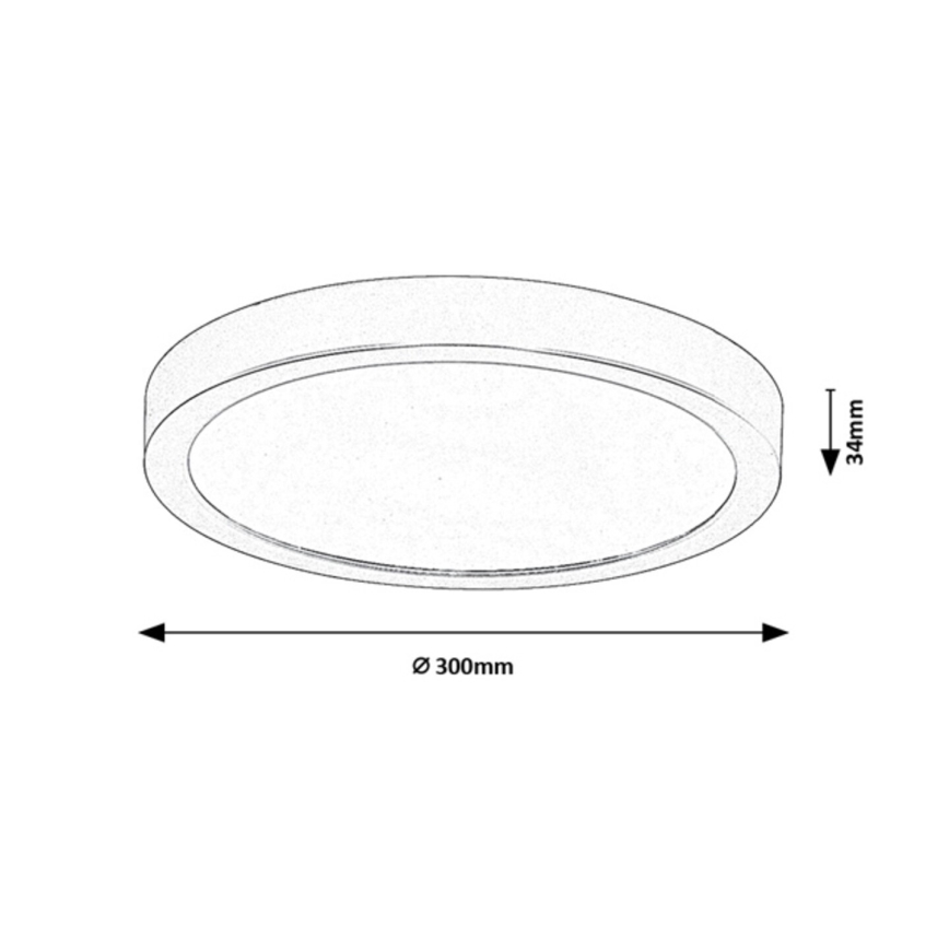 Rabalux - LED plafon łazienkowy LED/30W/230V śr. 30 cm IP44 złoty
