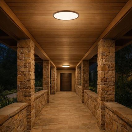 Rabalux - LED oprawa sufitowa łazienkowa LED/18W/230V 3000/4000/6000K Ø 29 cm IP44 brązowa