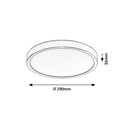 Rabalux - LED oprawa sufitowa łazienkowa LED/18W/230V 3000/4000/6000K Ø 29 cm IP44 brązowa