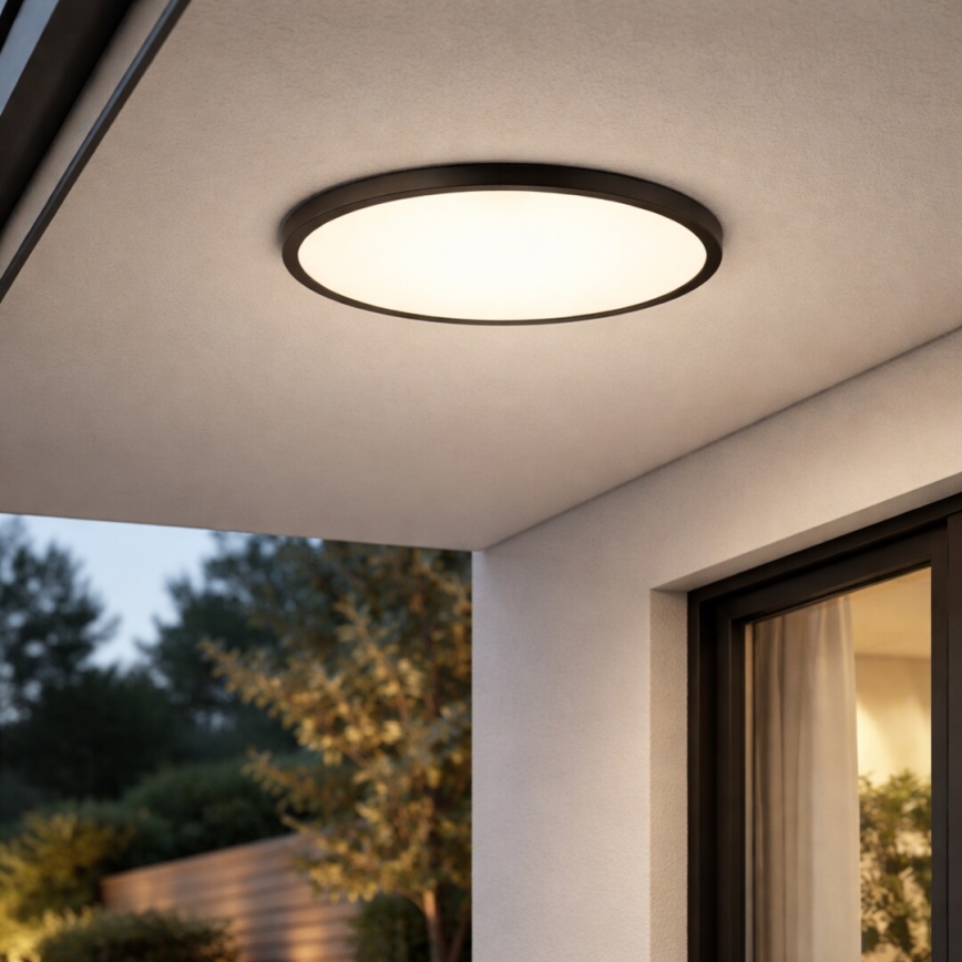 Rabalux - LED Plafon łazienkowy LED/24W/230V 3000/4000/6000K śr. 40 cm IP44 czarny