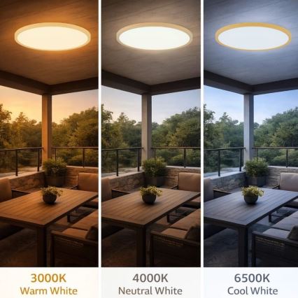 Rabalux - LED plafon łazienkowy LED/24W/230V 3000/4000/6000K śr. 40 cm IP44 beżowy