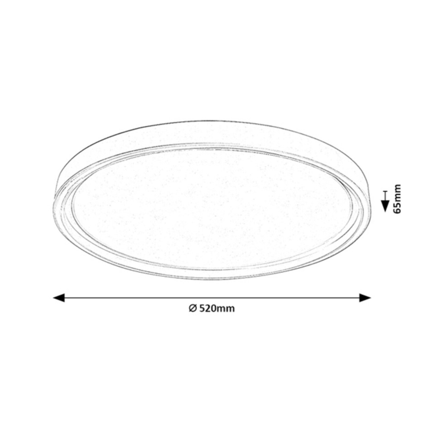 Rabalux - Ściemnialna oprawa sufitowa LED/54W/230V IP40 3000-6500K śr. 52 cm + pilot zdalnego sterowania
