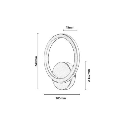 Rabalux - LED Kinkiet łazienkowy LED/8W/230V IP44 złoty