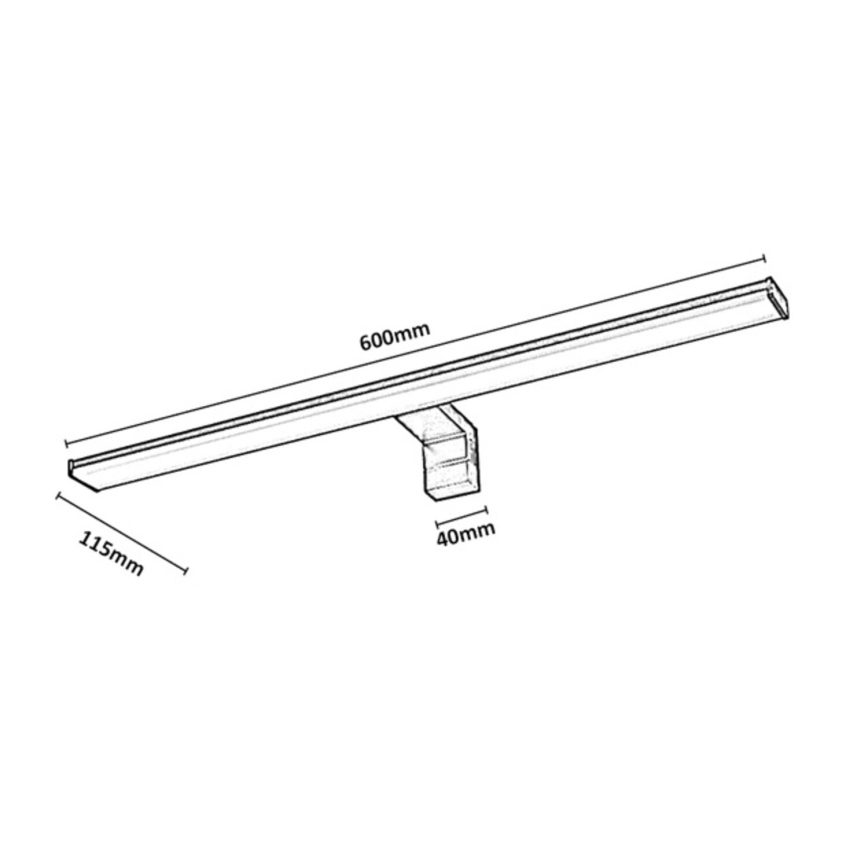 Rabalux - LED Oświetlenie lustra łazienkowego LED/12W/230V IP44 60 cm